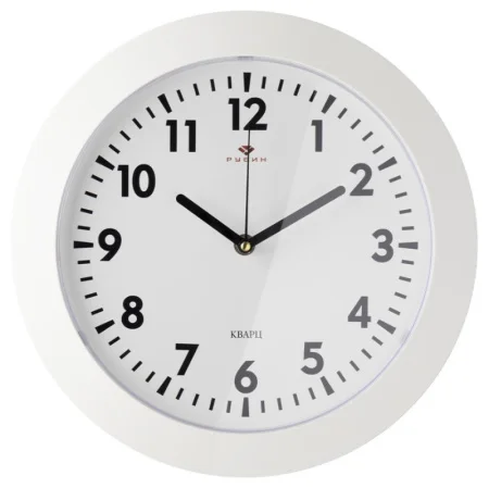 Часы настенные "Классика" d=31см корпус белый Рубин 3125-001 *1