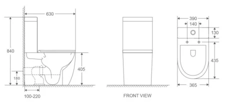 Унитаз-компакт D&K Matrix DT1397516 Торнадо сиденье микролифт белый