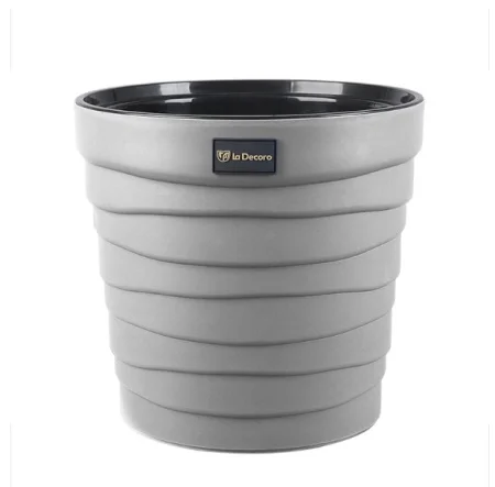 Кашпо для цветов ВМС Бархан КШ-4367 Серый жемчуг 7,5л d265мм