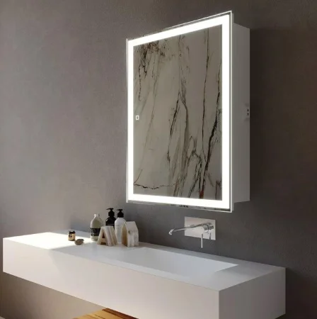 Зеркало-шкаф Silver Mirrors Киото Flip 60 (600х800) LED-00002474