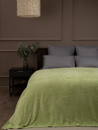 Плед Texrepublic фланель жаккард кубики 150х200см FF FNJq GR3 1520 15-0326