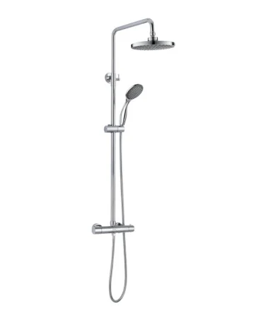 Душевой набор с верх. тропическим душем 1 реж. и руч. душем 3 реж. с термостатом D&K DA2123701B10