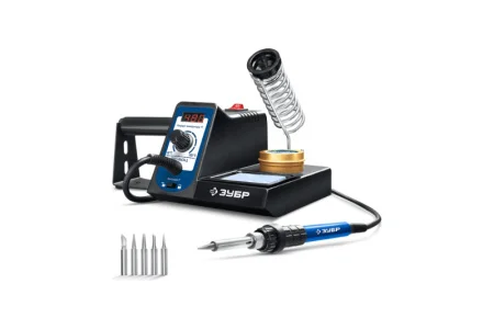 ЗУБР  ПС-60Ц, 9-в-1, 90 - 480°C, 60 Вт, цифровая паяльная станция (55333)