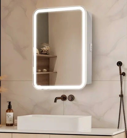 Зеркало-шкаф Silver Mirrors Фиджи Flip 60 ИК (600х800, бесконтактный сенсор) LED-00002657