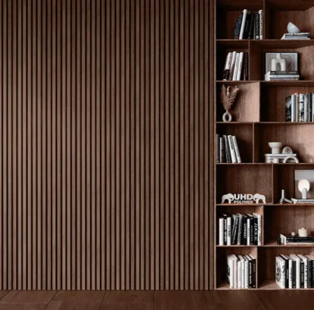 Панель 3D стеновая из полимера ультравысокой плотности Солид 4 UHD 01/130L Орешник 3м 130х15мм