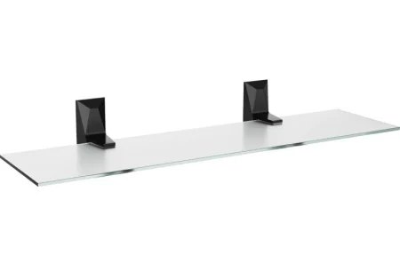 Полка прямоугольная 1-яр Ice black стекло Kleber KLE-ICE034BL