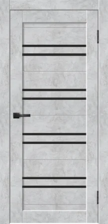 Полотно дверное Х21 бетон снежный/черное стекло *900