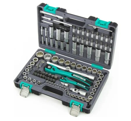 Набор инструментов 109 предм. 1/2", 1/4", CrV, 12-гранные головки, пласт.кейс Stels 14122 *1