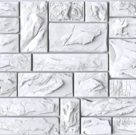 Панель ПВХ Stella Камень Пиленный настоящий белый 977х493х0,4мм