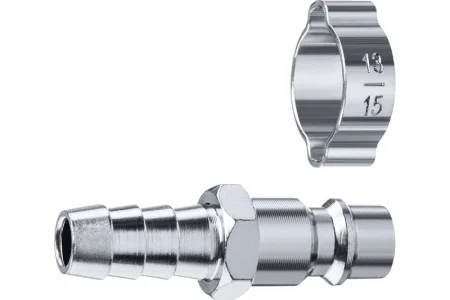 Набор ЗУБР Профессионал штуцер "елочка", 10 мм - рапид штуцер, переходник с обжимным хомутом 64918-1