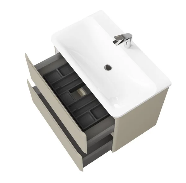 Тумба подвесная Welto 80 с 2 ящ. Wel.01.80.2/P/BRS/RL светло-коричневая