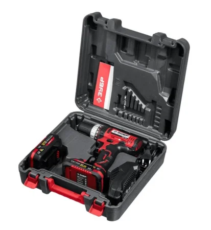 Дрель-шуруповерт аккумуляторная Зубр ДШЛ-185-22 18В, 2 АКБ, 2 Ач, в кейсе