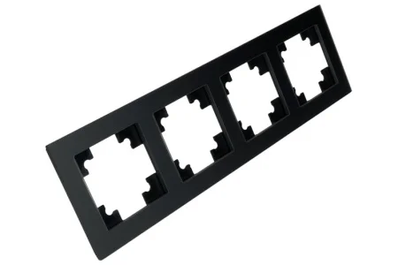 Рамка 4-м "Катрин" стекло черный матовый GFR00-7004-05М Stekker *1