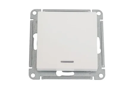 Выключатель 1-кл СП "AtlasDesign" 10А IP20 (сх. 1а) 10AX с подсветкой механизм жемчуж. SE ATN000413