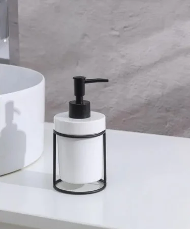 Дозатор для жидкого мыла Savanna Геометрика 4785326 черно-белый