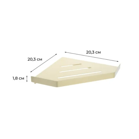 Полка угловая 1-яр Hi-Tech золото-сатин Fixsen FX-841G