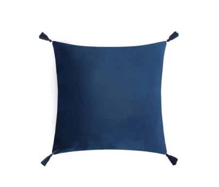 Наволочка декоративная с кисточками Этель цвет синий, 45х45 см, 100% п/э, велюр 9714595 *1
