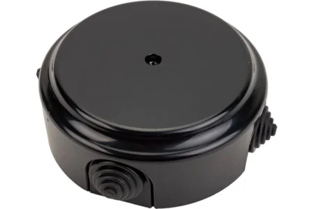 Монтажная коробка Ø109, ОУ с сальниками "Ретро" КМ-447 черный (Bylectrica) *1