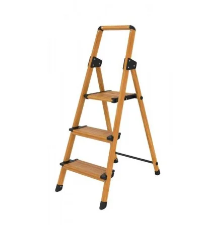 Стремянка ELITECH СТА 3СТ Д (3 ступени,118см,3.1кг,нагрузка-150кг,алюминий) цвет под дерево 331398 *1