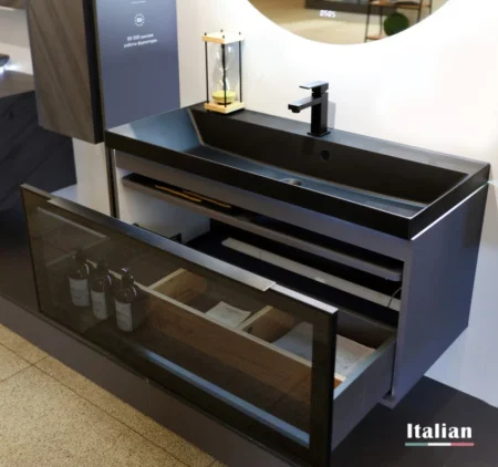 Тумба подвесная Notte 100 Not.01.100/P/A/JR 994х447х430мм антрацит