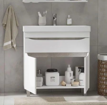 Тумба напольная VOLNA Lake 80 tnLAKE80.2D.1Y-01 2 двери, 1 ящик с раковиной Lake 80