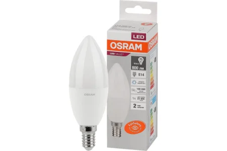 Лампа светодиодная LVCLB75 10SW/865 230V E14 10X1 RU OSRAM