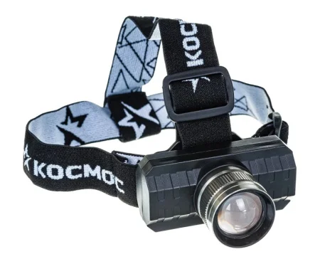 Фонарь налобный аккумуляторный, 3W, аккум. 3,7V 1,2Ah, 180Лм, 8 часов