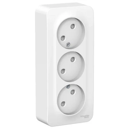 Розетка 3-м ОП BLANCA 16А 250В защ. шторки с заземл. изол. пласт. бел. SchE BLNRA011311