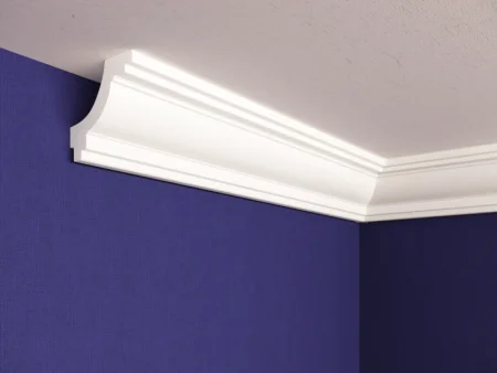 Плинтус потолочный экструзионный С30/45 2м (41х41мм) Солид