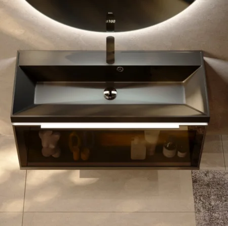 Раковина накладная Астория 1000 антрацит 10.170.01000.302