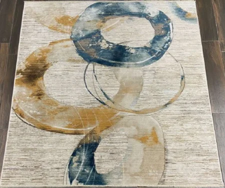 Ковер OLBIA 165х240см дизайн A1877A TURQUOISE/L.BEIGE