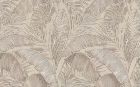 Обои горячего тиснения Монтеверде 70389-28 1,06х10м листья бежевые
