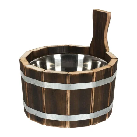 Ушат "шайка", 3,5 л, с нержавеющей вставкой, обожжённая липа, "Банные штучки" в кор. 33332 *1