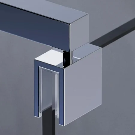 Душевая перегородка AM.PM Func W84WI-100-F1-MTE 100x200, стекло прозр. 8 мм + покрытие, профиль мат хром