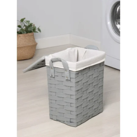 Корзина для белья Доляна «Плетение», 33,5×23,5×42 см, цвет серый 2778464