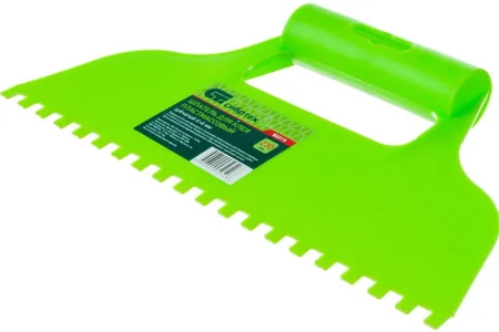 Шпатель для клея зубчатый 6х6мм 230х60мм пластмассовый Сибртех 86015 *1