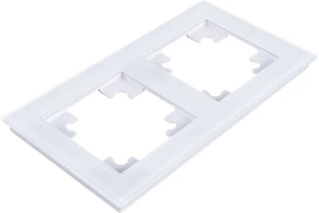 Рамка 2-м "Катрин" стекло белый GFR00-7002-01 Stekker *1