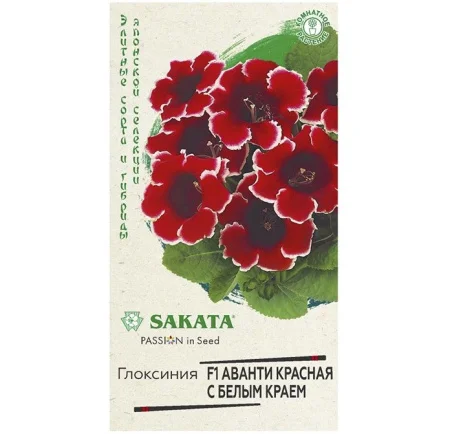 Глоксиния Аванти красная с белым краем F1 гранул. 5 шт. пробирка (Гавриш) R1223 *1