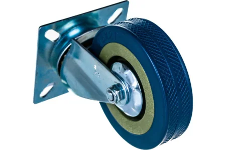 Колесо апп. поворот, п/п обод, серая рез, подшип.скольж,  площадка, D75, б/т - пакет Tech-Krep 14848