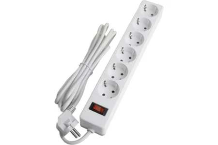 Удлинитель с сетевым фильтром 6х1,8м с/з 3x1мм2 Optima белый HM20-61-02 Stekker *1