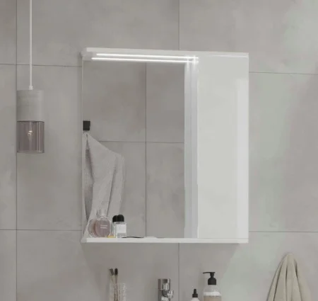 Шкаф зеркальный VOLNA Lake 60 zsLAKE60.R-01 Правый белый встроенная подсветка