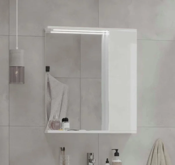 Шкаф зеркальный VOLNA Lake 60 zsLAKE60.R-01 Правый белый встроенная подсветка