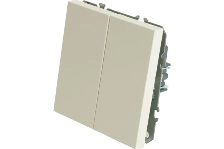 Выключатель 2-кл "Эмили" (механизм) 250В 10А белый фарфор soft touch RSW10-5104-01 Stekker *1