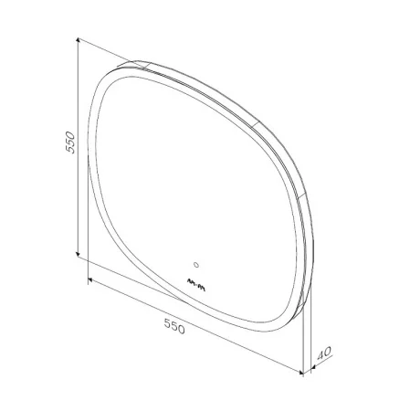 Зеркало с подсветкой AM.PM M8FMOX0551WGS D-55см ИК- сенсор