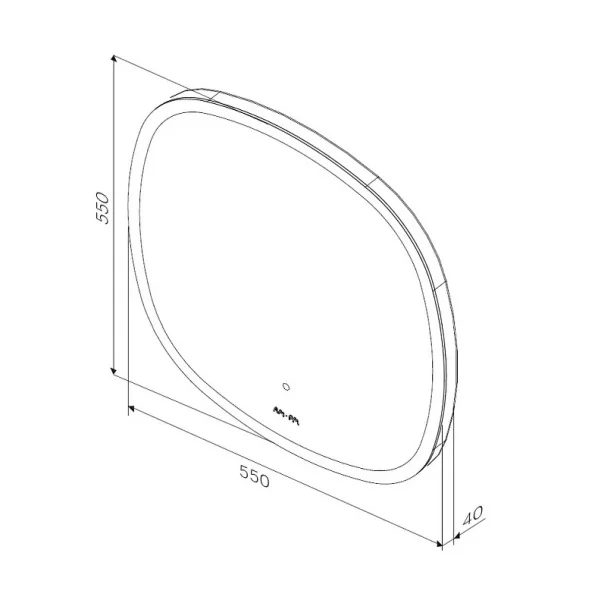 Зеркало с подсветкой AM.PM M8FMOX0551WGS D-55см ИК- сенсор