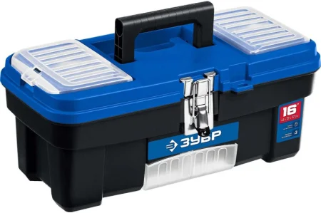 Ящик для инструмента пластиковый с мет. замком 414х212х175мм 16" Десна-16 Зубр Профессионал 38181-16