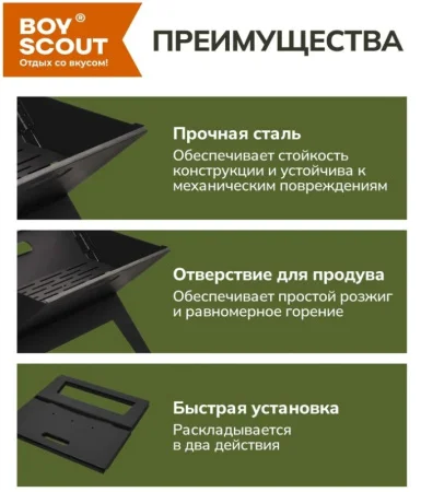 Мангал-книжка Boyscout 61270 46х32х35см