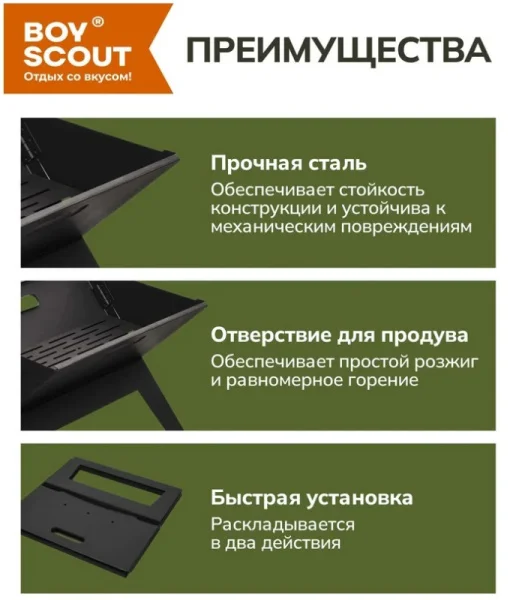 Мангал-книжка Boyscout 61270 46х32х35см
