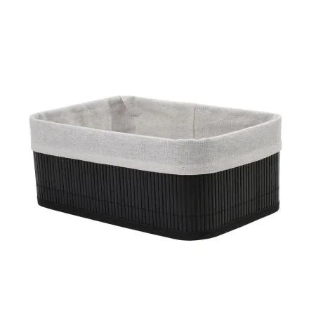 Корзина стеллажная "Бамбук", Д300 Ш200 В120, чёрный, белый Shan-19L