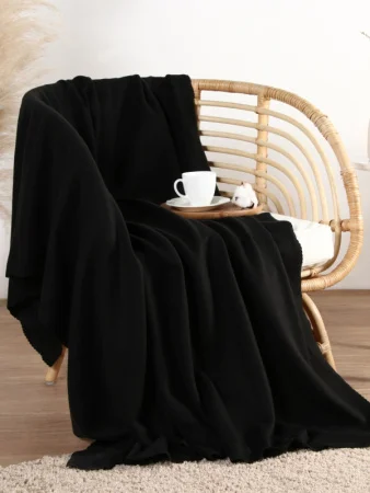 Плед Экономь и Я Черный 150*130 см, пл.160 г/м2, 100% п/э 10671314